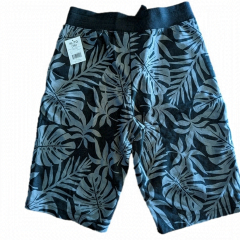 Boys shorts | soft French Terry cotton | gray and black | sz 16 youth